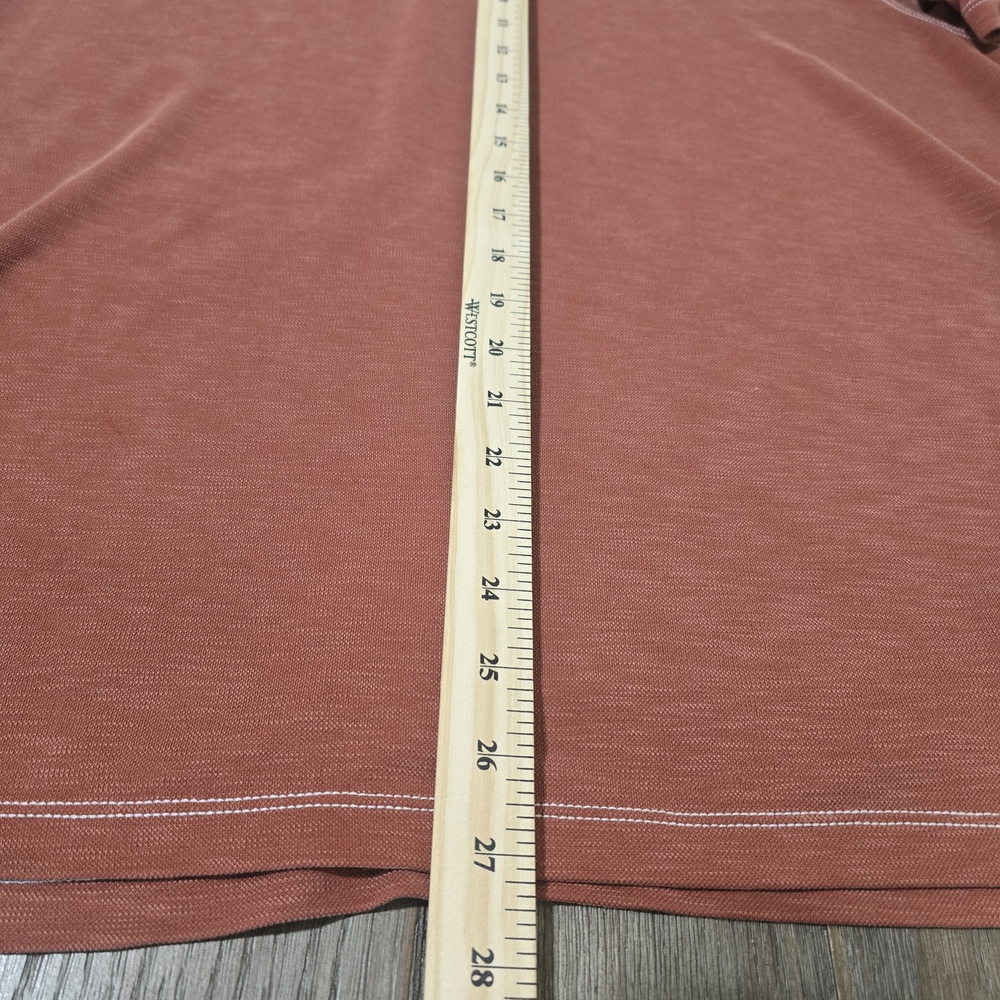 Tommy Bahama Modal Blend Polo Shirt XL Heathered Salmon Gray Golf Travel Preppy - Picture 7 of 13